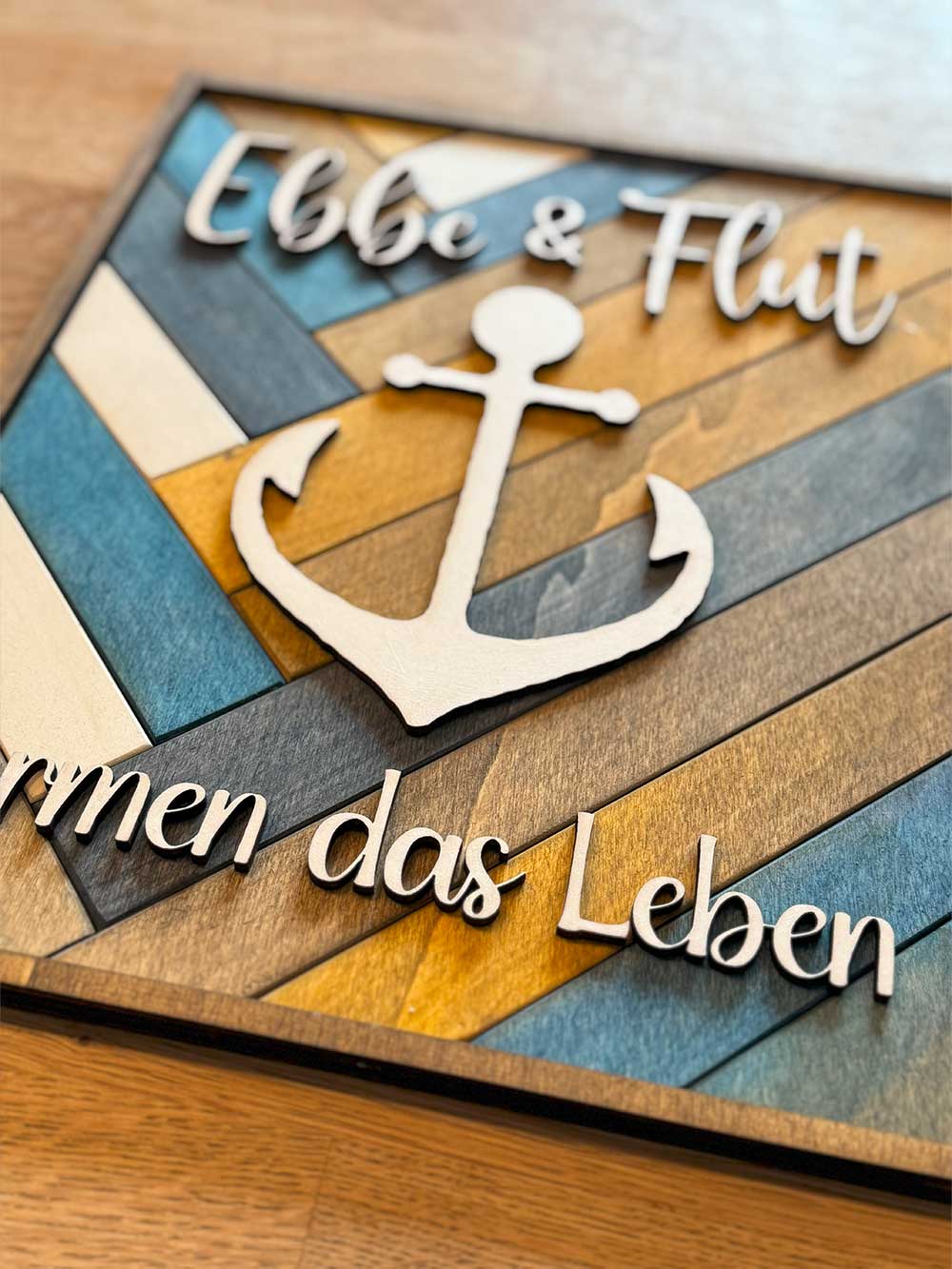 Schild Ebbe und Flut